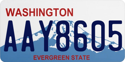 WA license plate AAY8605