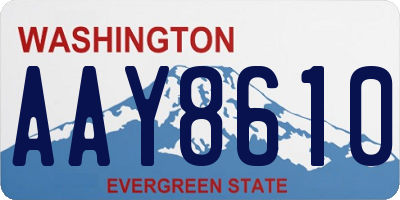 WA license plate AAY8610