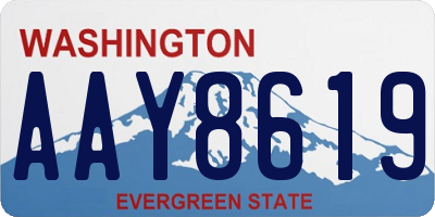 WA license plate AAY8619