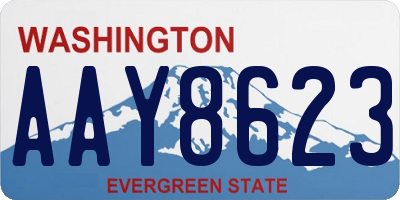 WA license plate AAY8623