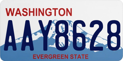 WA license plate AAY8628