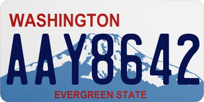 WA license plate AAY8642
