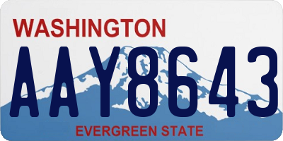 WA license plate AAY8643