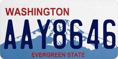 WA license plate AAY8646