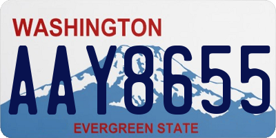 WA license plate AAY8655