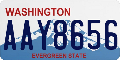 WA license plate AAY8656
