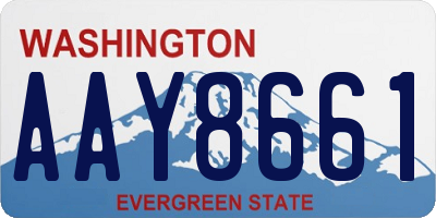 WA license plate AAY8661