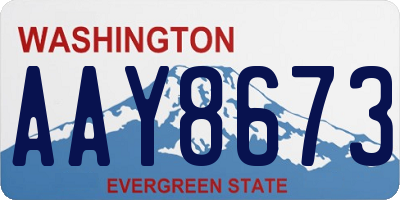 WA license plate AAY8673