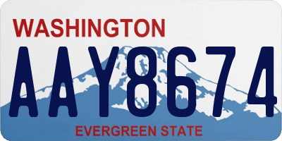 WA license plate AAY8674