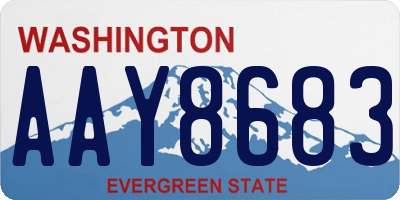 WA license plate AAY8683