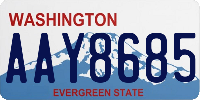 WA license plate AAY8685