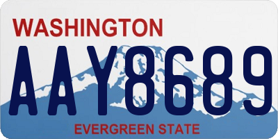 WA license plate AAY8689