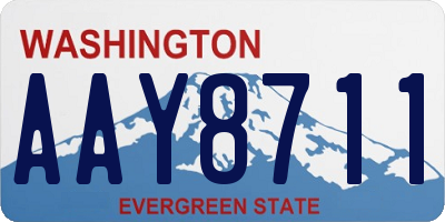 WA license plate AAY8711