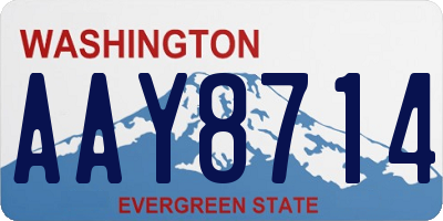 WA license plate AAY8714