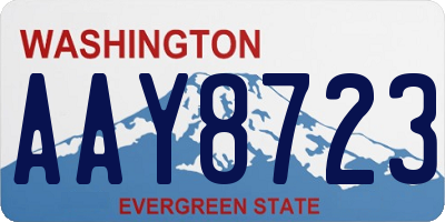 WA license plate AAY8723