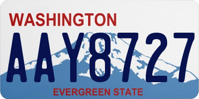 WA license plate AAY8727