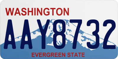 WA license plate AAY8732