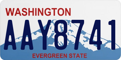 WA license plate AAY8741