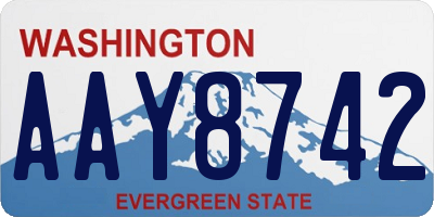 WA license plate AAY8742