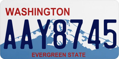 WA license plate AAY8745