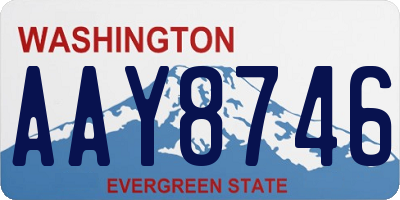 WA license plate AAY8746