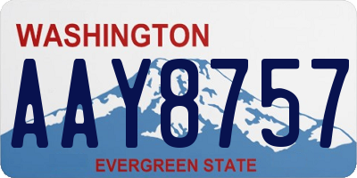 WA license plate AAY8757