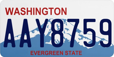 WA license plate AAY8759