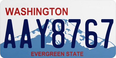 WA license plate AAY8767