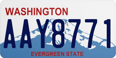 WA license plate AAY8771