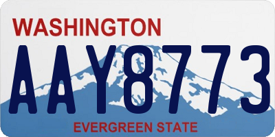 WA license plate AAY8773