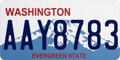 WA license plate AAY8783