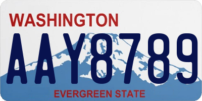 WA license plate AAY8789