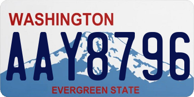 WA license plate AAY8796