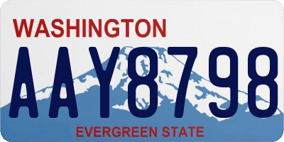 WA license plate AAY8798