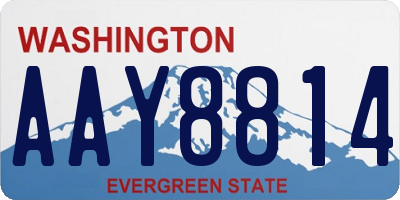 WA license plate AAY8814
