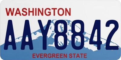 WA license plate AAY8842