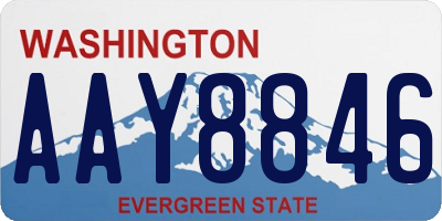 WA license plate AAY8846