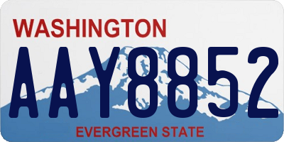 WA license plate AAY8852