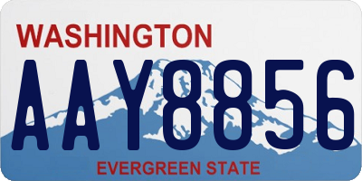 WA license plate AAY8856