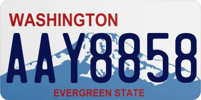 WA license plate AAY8858