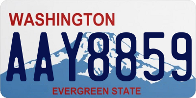 WA license plate AAY8859