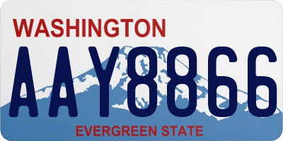 WA license plate AAY8866