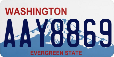 WA license plate AAY8869