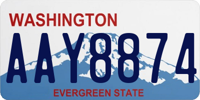 WA license plate AAY8874