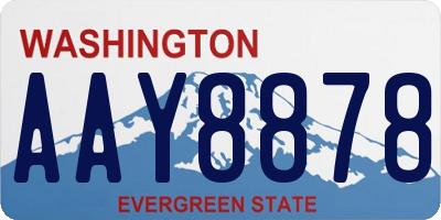 WA license plate AAY8878