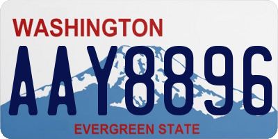 WA license plate AAY8896