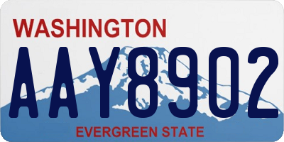 WA license plate AAY8902