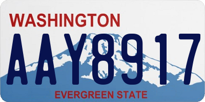 WA license plate AAY8917