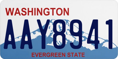 WA license plate AAY8941