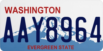 WA license plate AAY8964